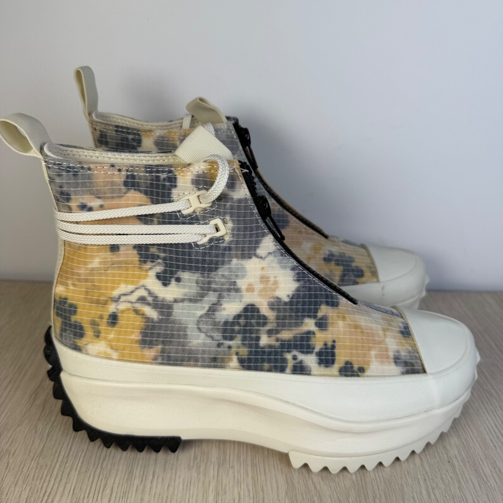 Converse Run‎ Star Hike Hi Marble Tie Dye Zip Platform Sneakers Womens 6.5